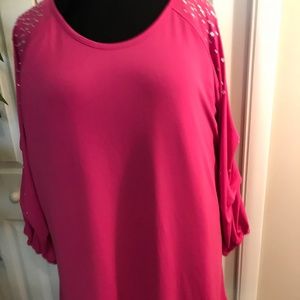 Hot Pink Stem & Vine Jersey, size 3X